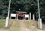 木が生い茂った森の前にある伊古乃速御玉比売神社の写真
