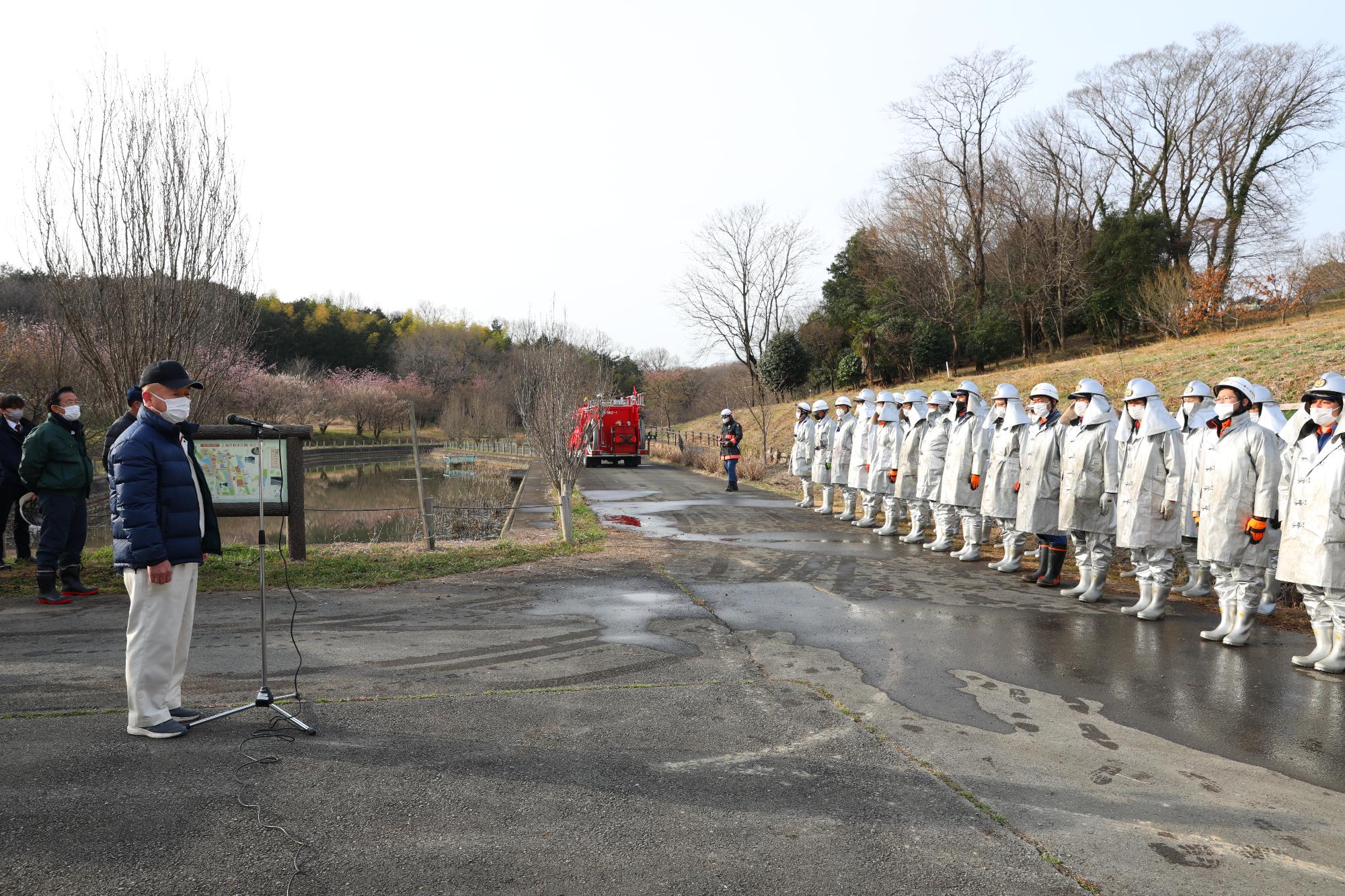 滑川消防山林火災防ぎょ訓練