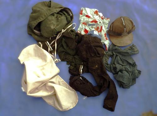 実際にもえるごみに混入していた衣類