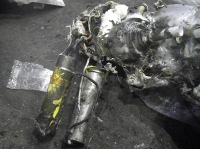 実際に資源プラスチックに混入していたリチウムイオン電池2